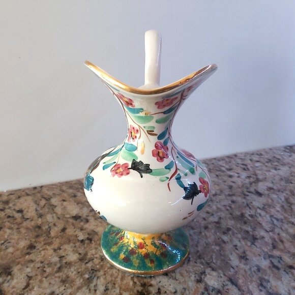 St Ghislain Pitcher Made in Belgium Art Deco Hand Painted Ewer Water Jug - Picture 2 of 7